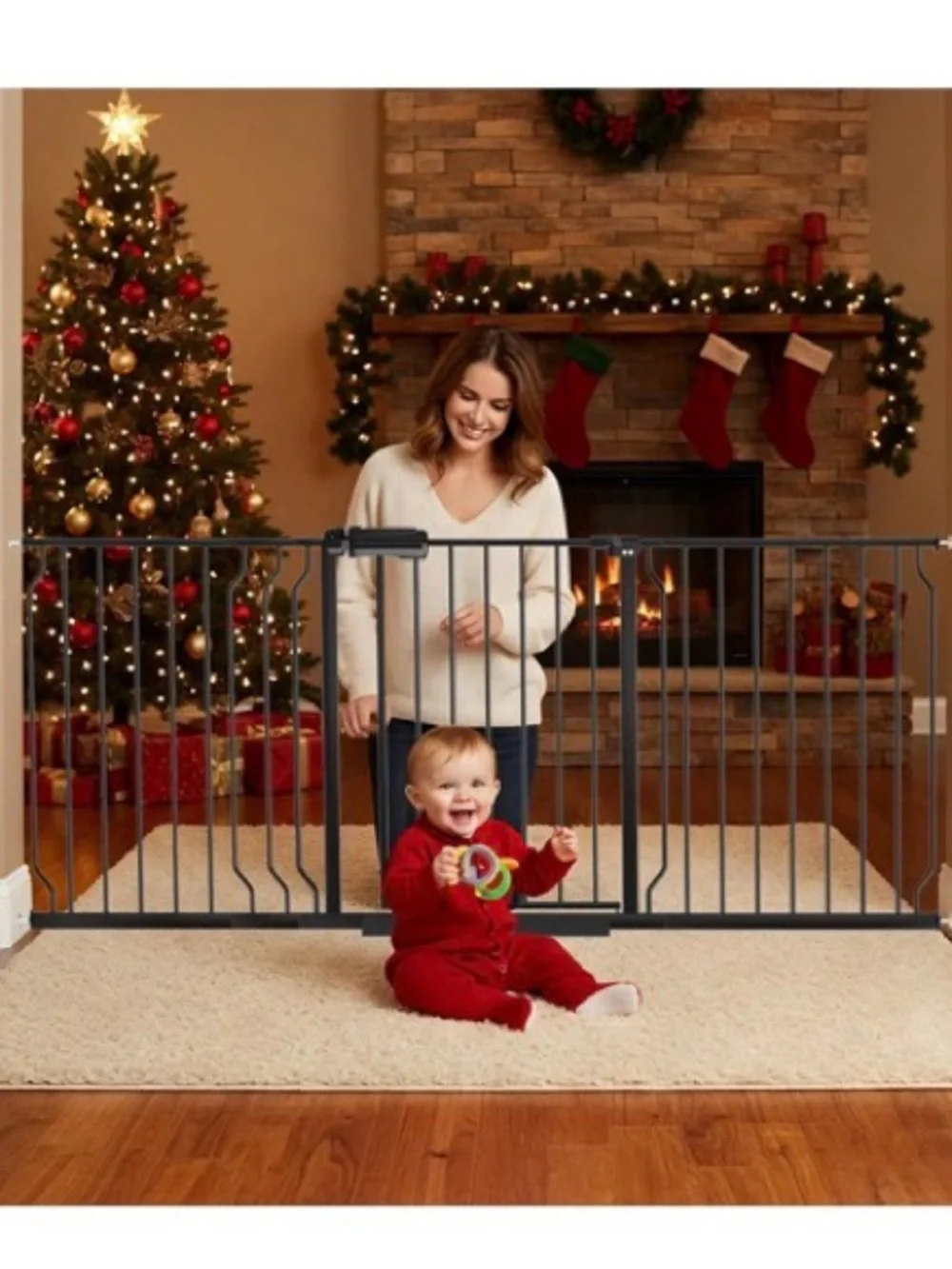 Extra Wide Baby Gate for Doorways 52.76